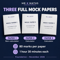 2026 Predicted Foundation Papers 1-3 Edexcel GCSE November