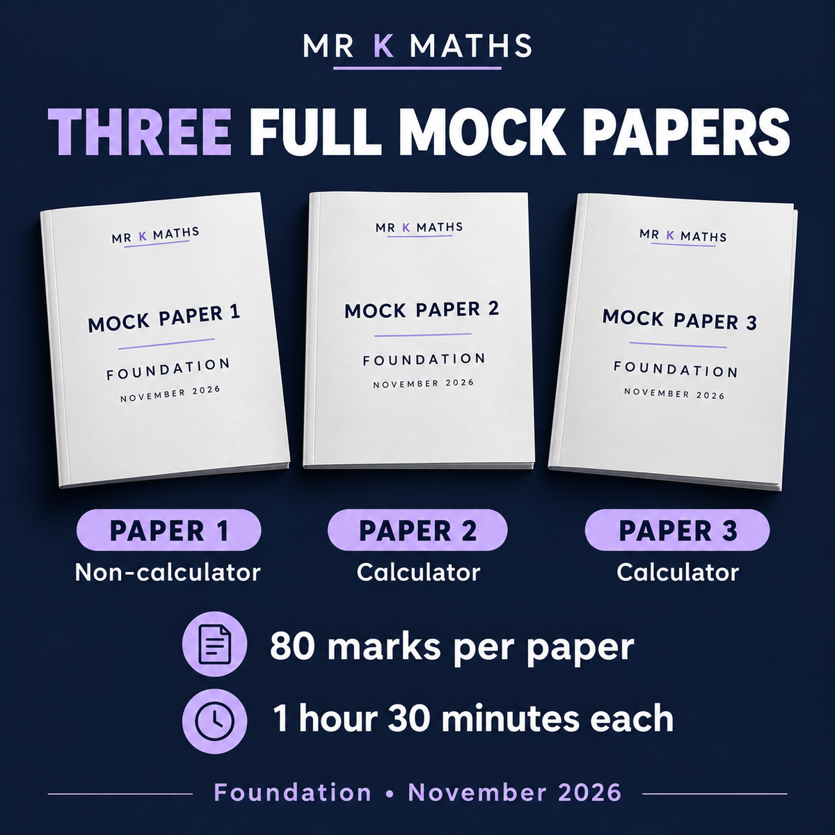 2026 Predicted Foundation Papers 1-3 Edexcel GCSE November